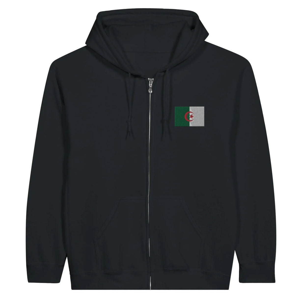 Sweat à capuche algérie coton mélangé broderie couleur