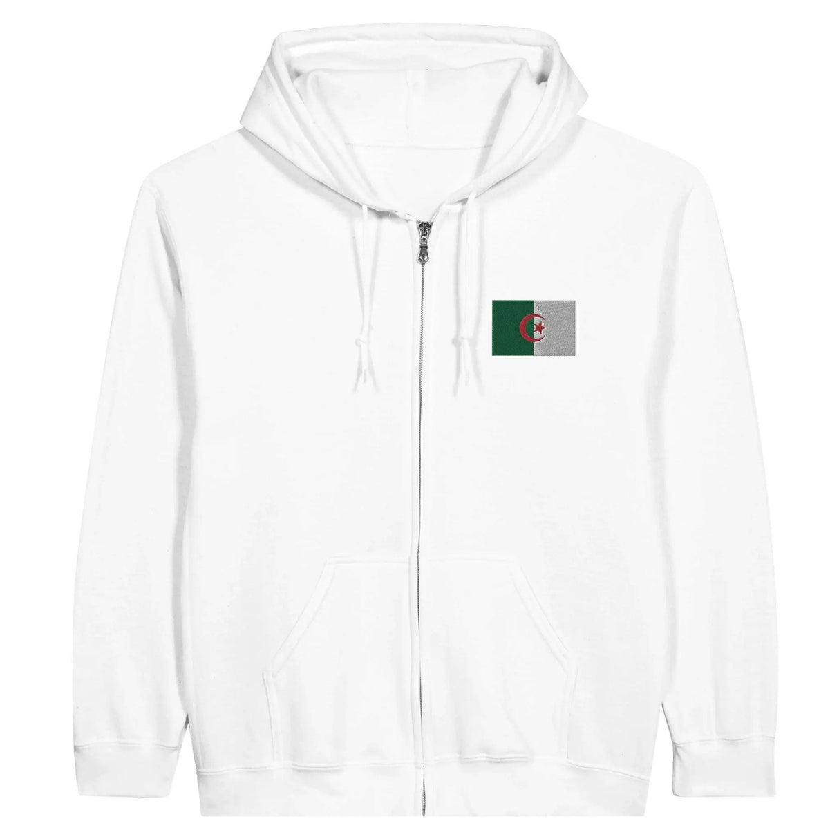 Sweat à capuche algérie coton mélangé broderie couleur
