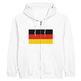 Sweat à capuche allemagne coton mélangé fermeture éclair