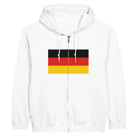 Sweat à capuche allemagne coton mélangé fermeture éclair