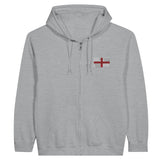 Sweat à capuche angleterre coton mélangé broderie couleur