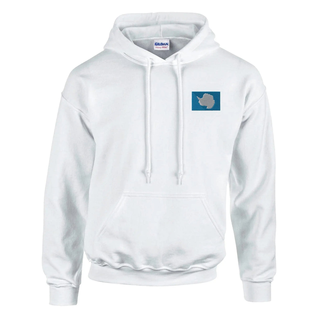 Sweat à capuche antarctique brodé coton mélangé