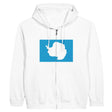 Sweat à capuche antarctique coton mélangé fermeture éclair