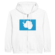 Sweat à capuche antarctique coton mélangé fermeture éclair