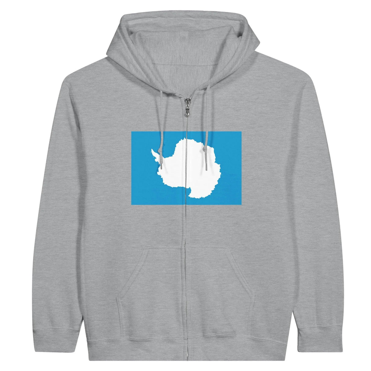 Sweat à capuche antarctique coton mélangé fermeture éclair