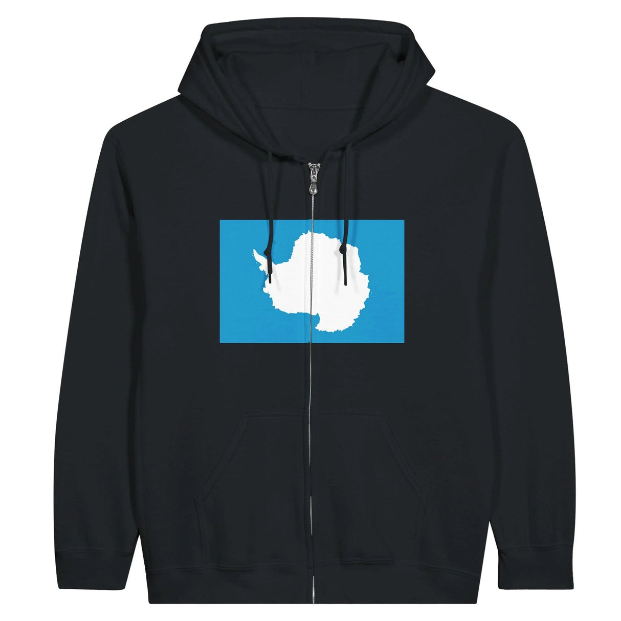 Sweat à capuche antarctique coton mélangé fermeture éclair