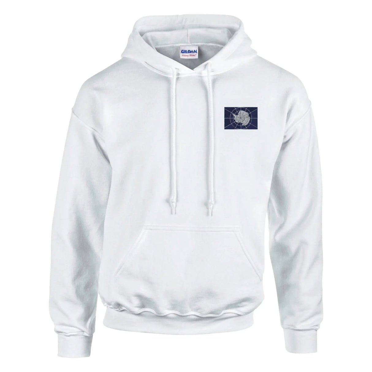Sweat à capuche antarctique officiel brodé coton mélangé