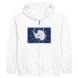 Sweat à capuche antarctique officiel coton broderie zip