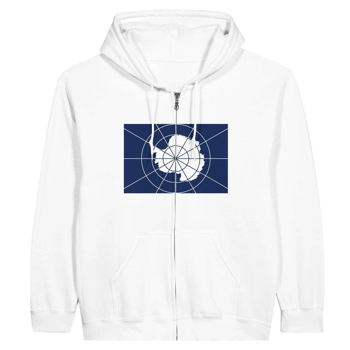 Sweat à capuche antarctique officiel coton broderie zip