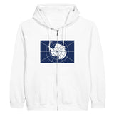 Sweat à capuche antarctique officiel coton broderie zip