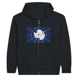 Sweat à capuche antarctique officiel coton broderie zip