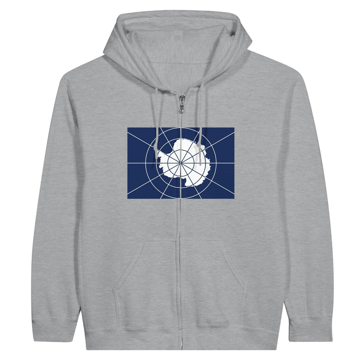Sweat à capuche antarctique officiel coton broderie zip