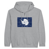 Sweat à capuche antarctique officiel coton broderie zip