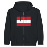 Sweat à capuche autriche coton mélangé fermeture éclair
