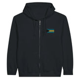 Sweat à capuche bahamas broderie couleur coton mélangé