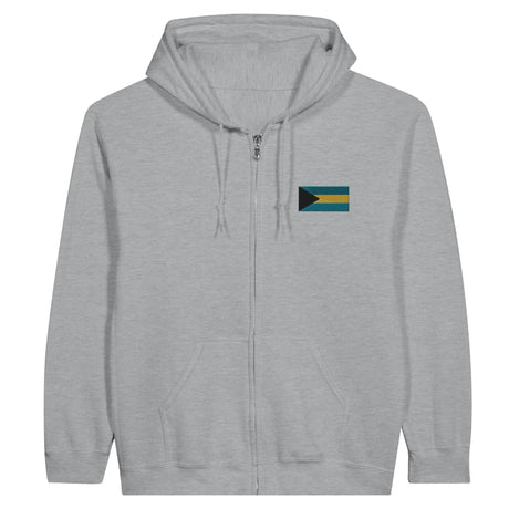 Sweat à capuche bahamas broderie couleur coton mélangé