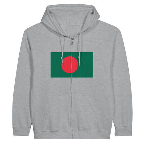 Sweat à capuche bangladesh coton mélangé fermeture éclair