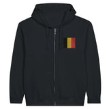 Sweat à capuche belgique coton mélangé broderie couleur