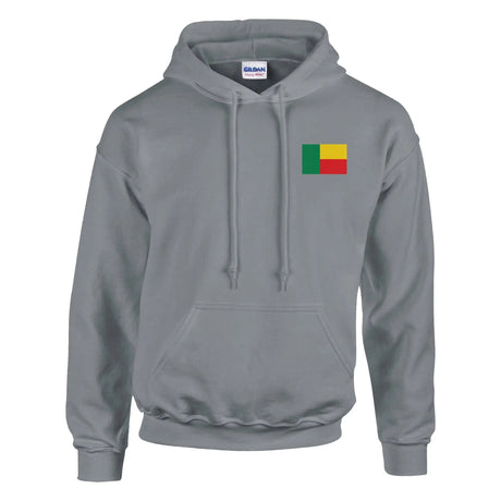 Sweat à capuche bénin broderie couleur coton mélangé