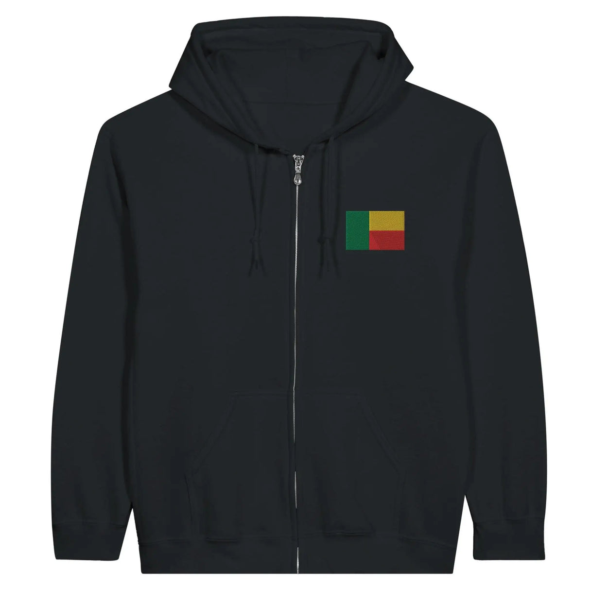 Sweat à capuche bénin coton mélangé broderie couleur