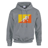 Sweat à capuche bhoutan coton mélangé broderie couleur