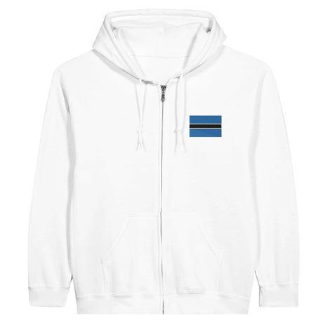 Sweat à capuche botswana coton mélangé broderie couleur