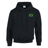 Sweat à capuche brésil brodé coton mélangé durable