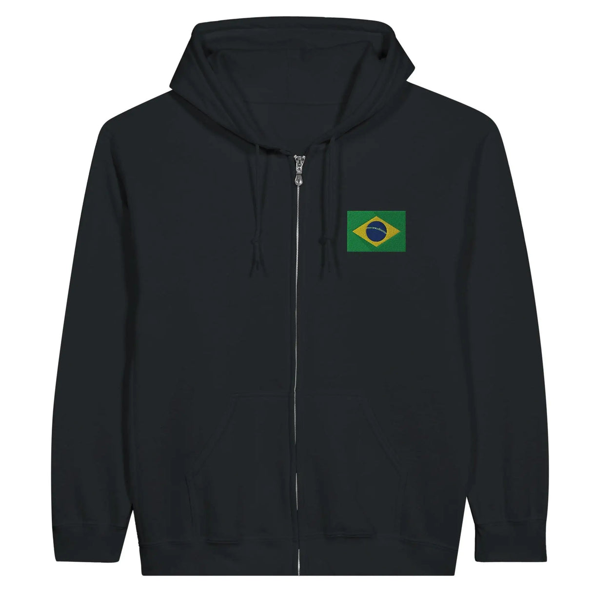 Sweat à capuche brésil coton mélangé broderie couleur