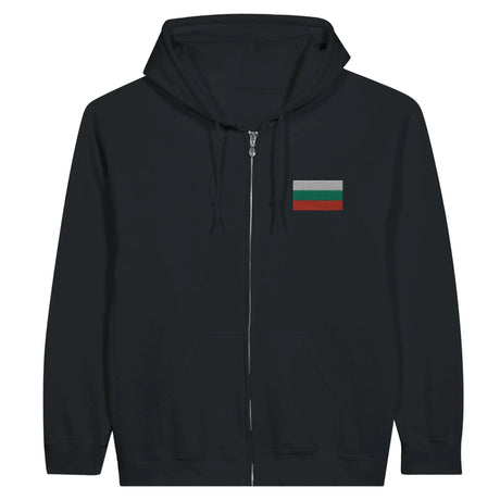 Sweat à capuche bulgarie coton mélangé broderie couleur