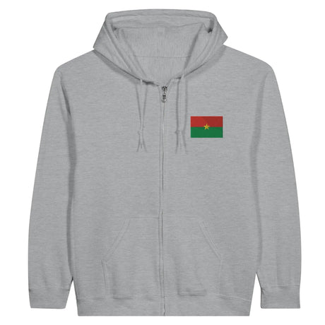 Sweat à capuche burkina faso coton mélangé broderie couleur