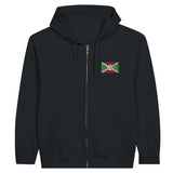 Sweat à capuche burundi broderie couleur coton mélangé