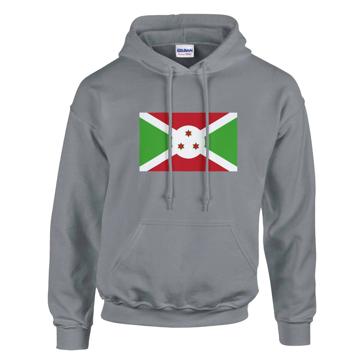 Sweat à capuche burundi coton mélangé broderie couleur