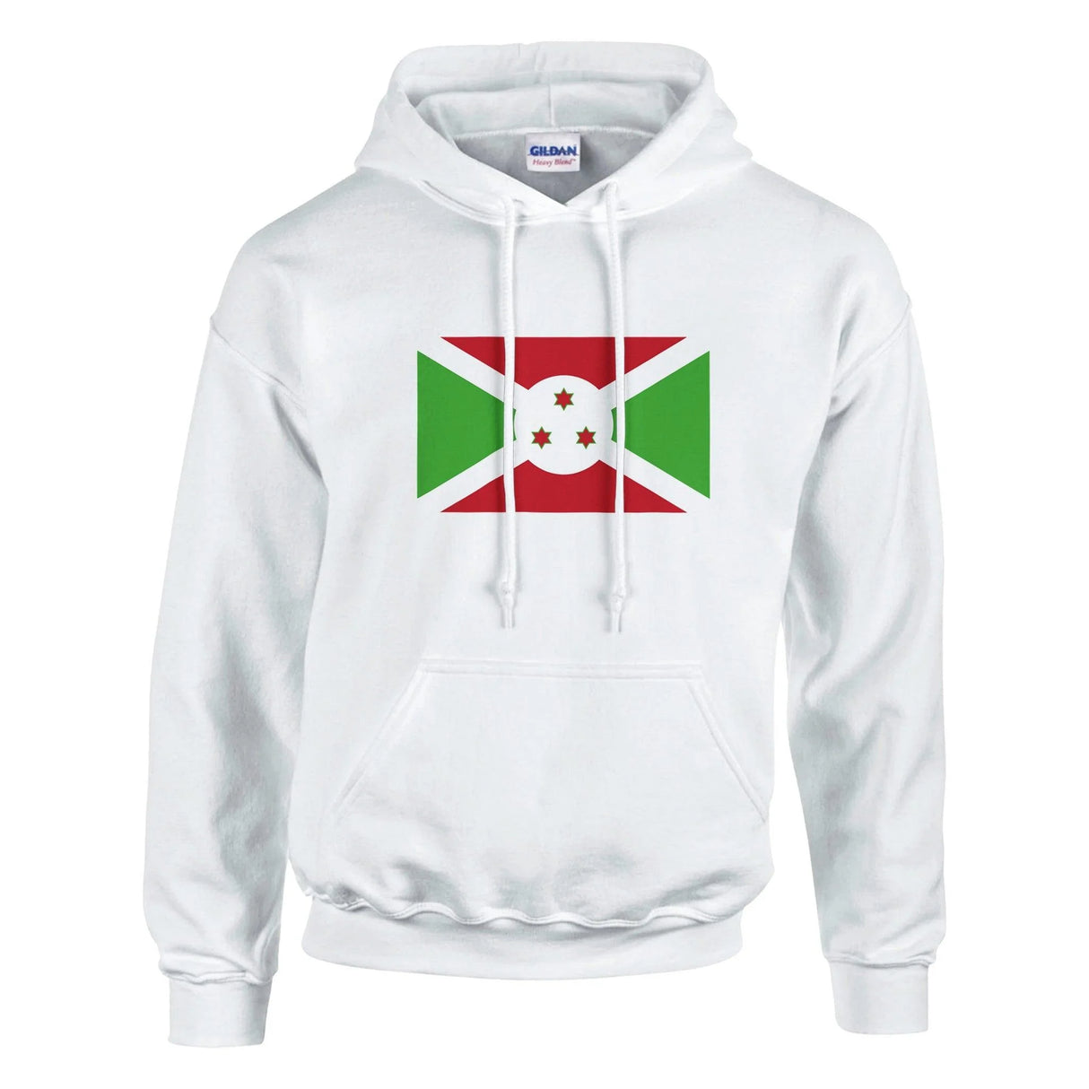 Sweat à capuche burundi coton mélangé broderie couleur