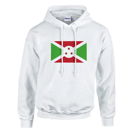 Sweat à capuche burundi coton mélangé broderie couleur