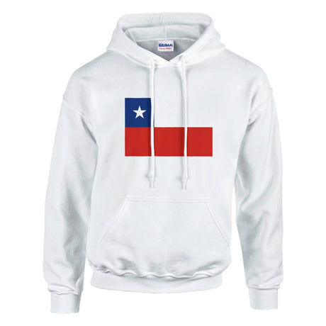Sweat à capuche chili coton mélangé broderie couleur