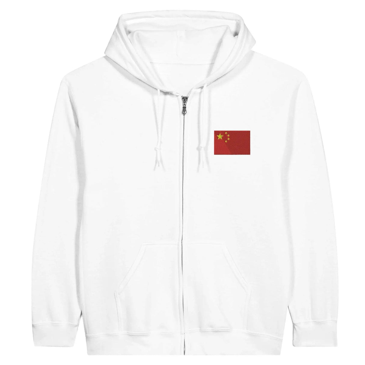 Sweat à capuche chine broderie couleur coton mélangé