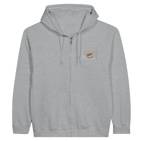 Sweat à capuche chypre coton mélangé broderie couleur