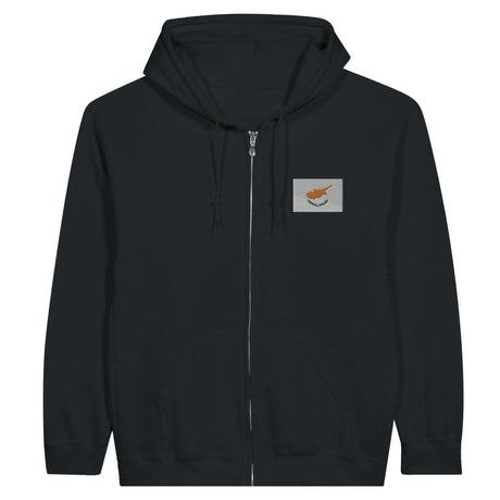 Sweat à capuche chypre coton mélangé broderie couleur
