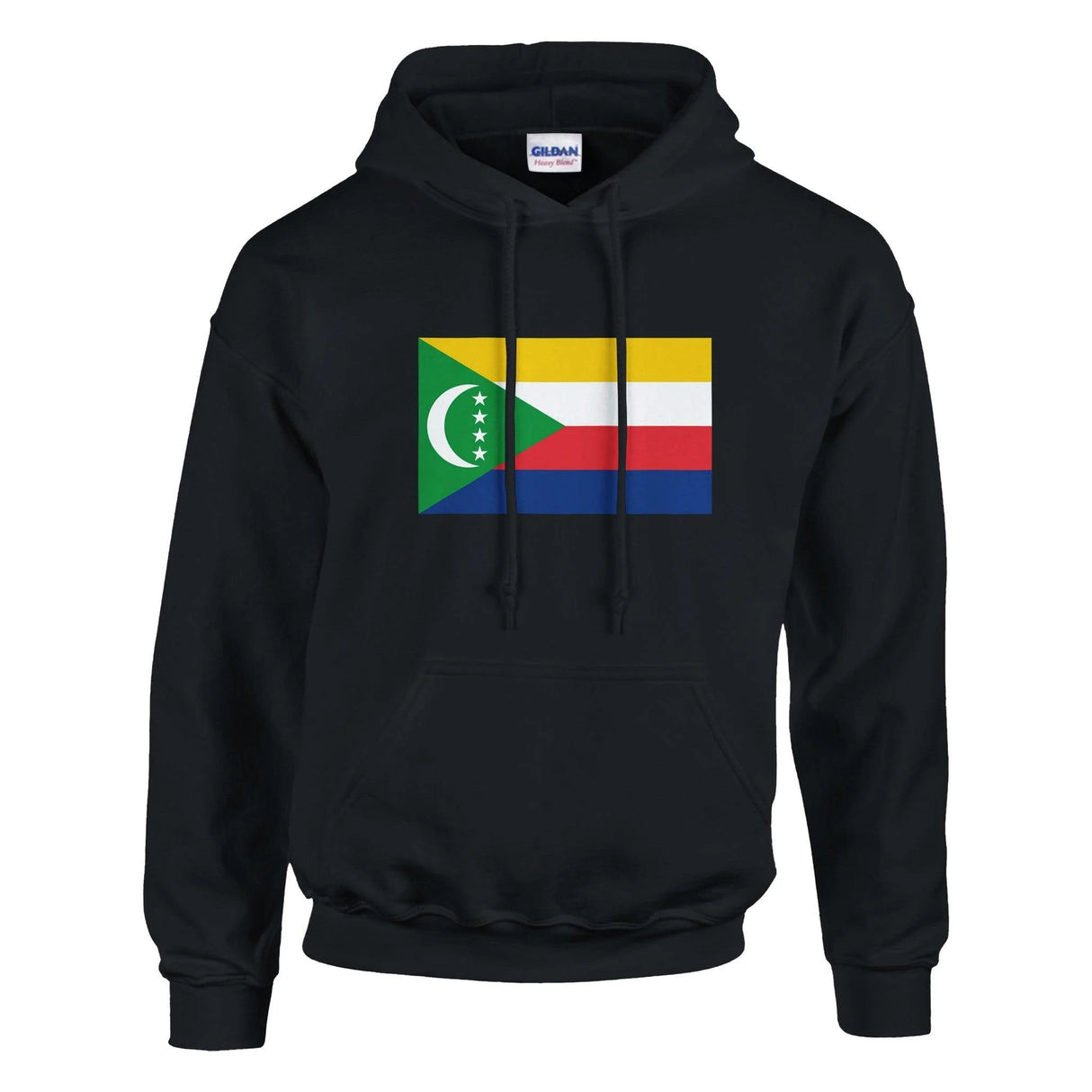 Sweat à capuche comores coton mélangé broderie couleur