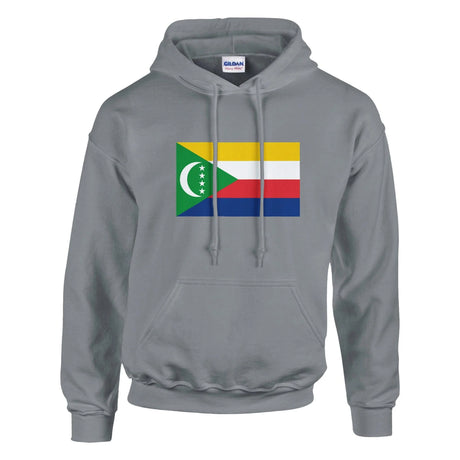 Sweat à capuche comores coton mélangé broderie couleur