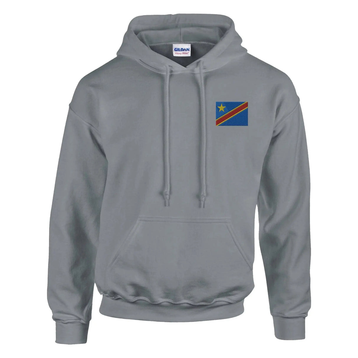 Sweat à capuche congo broderie couleur coton mélangé