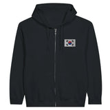 Sweat à capuche corée du sud coton mélangé broderie couleur