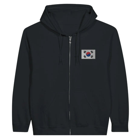 Sweat à capuche corée du sud coton mélangé broderie couleur