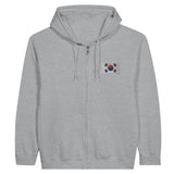 Sweat à capuche corée du sud coton mélangé broderie couleur