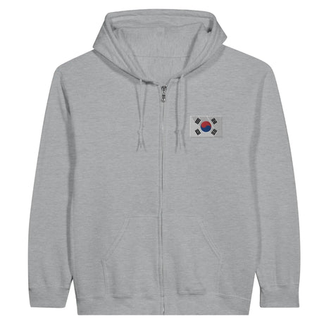 Sweat à capuche corée du sud coton mélangé broderie couleur
