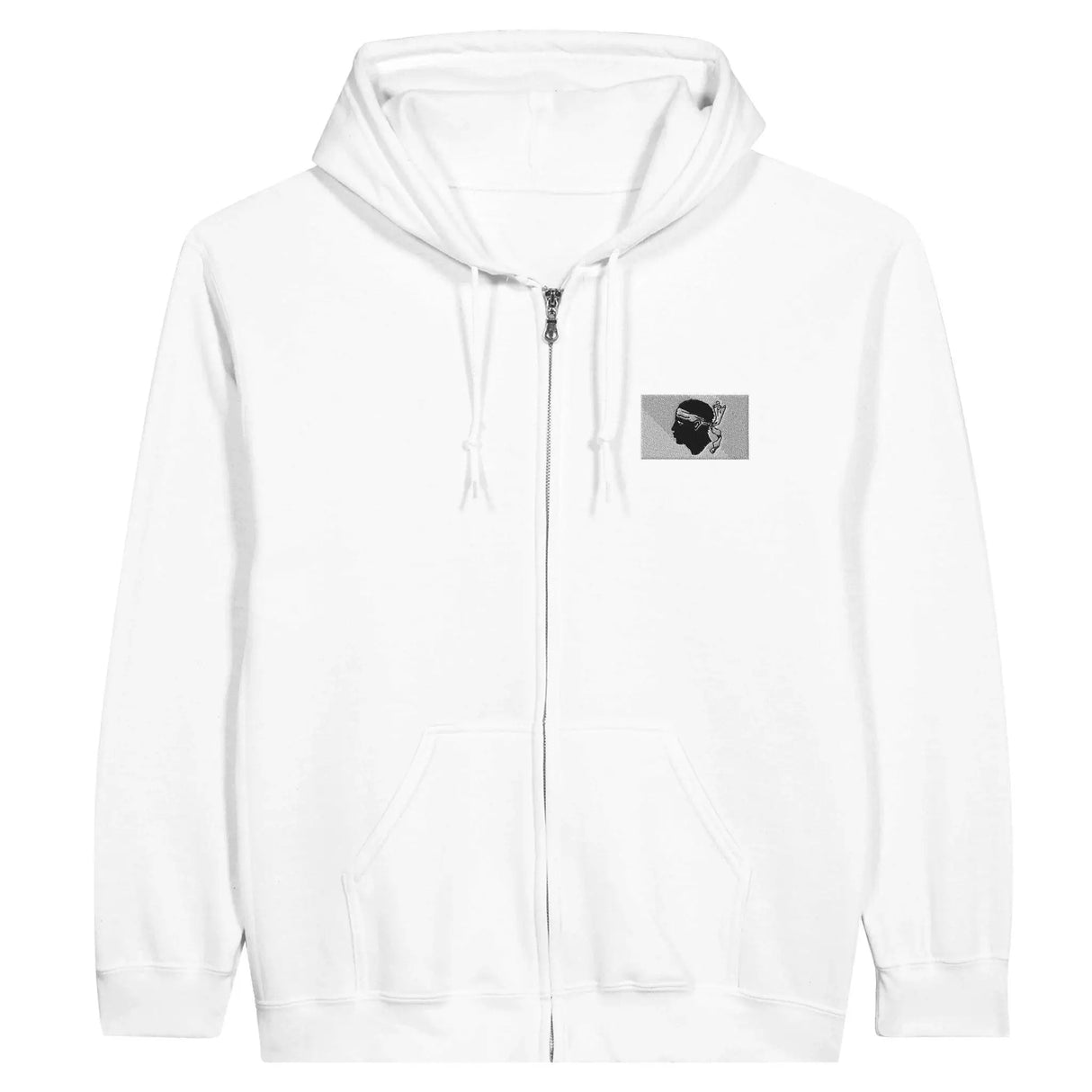 Sweat à capuche corse coton mélangé broderie couleur