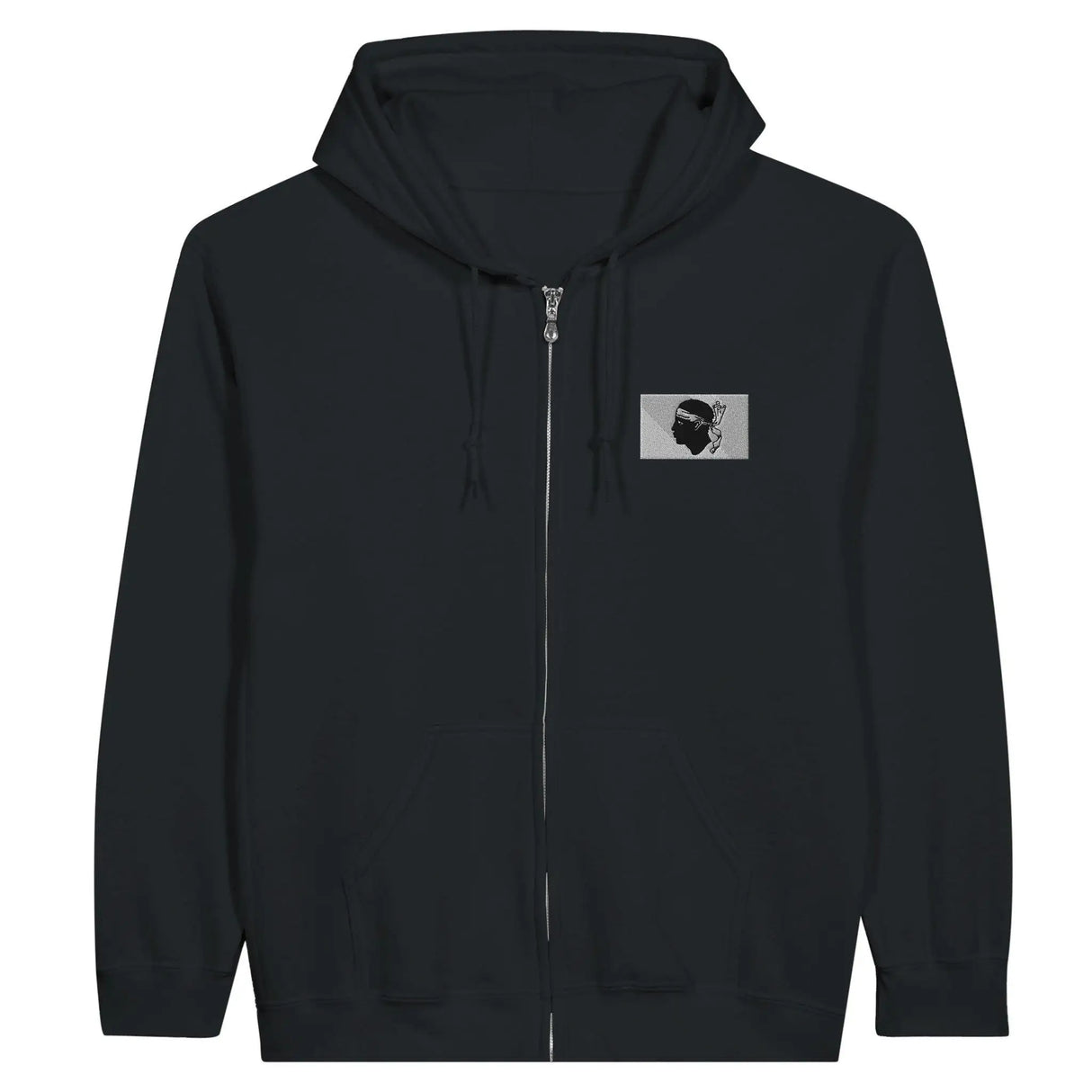 Sweat à capuche corse coton mélangé broderie couleur