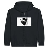 Sweat à capuche corse coton mélangé broderie drapeau