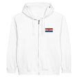 Sweat à capuche croatie broderie couleur coton mélangé