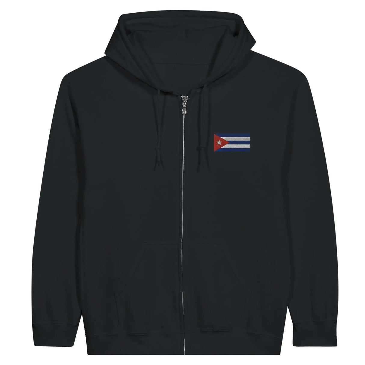 Sweat à capuche cuba coton mélangé broderie couleur